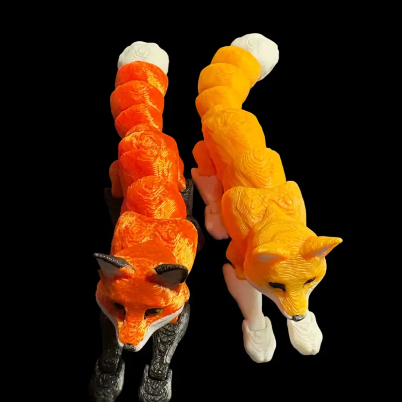 3-D Printed Art Articulated Fox Buyer Picks One