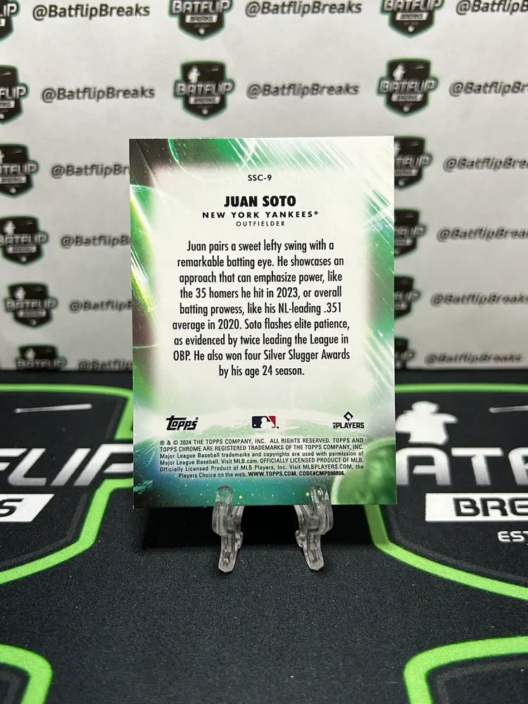 Juan Soto 2024 Topps Chrome Update Stratospheric Stars Insert #SSC-9 New York Yankees
