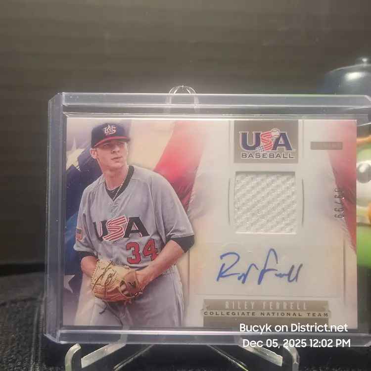 2013 Team USA Relic Auto - Riley Ferrell Houston Astros 99/99