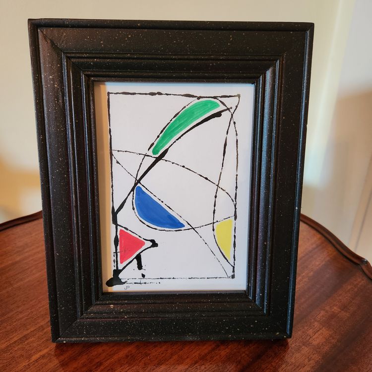 Marble Art On Watercolor Paper Original Signed By The ArtistFrame Not Included 5x7