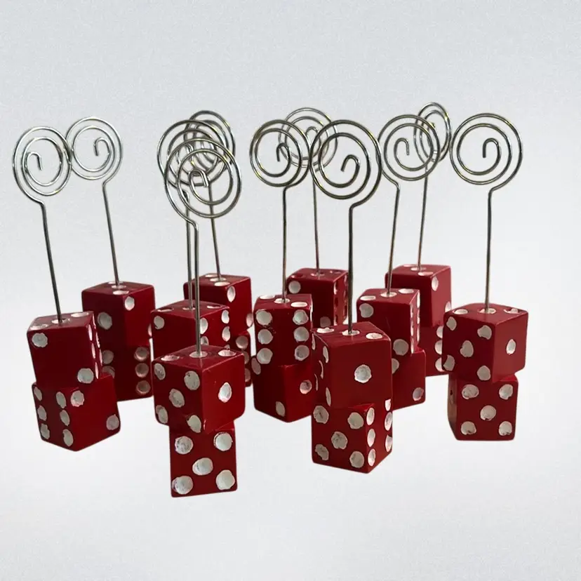 Red Dice Tabletop Card or Picture Holder (11 Available)