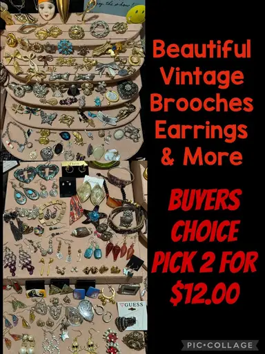 Lunch Time Jewelry Sale Brooches, Earrings & More - Timeless Treasures by gina