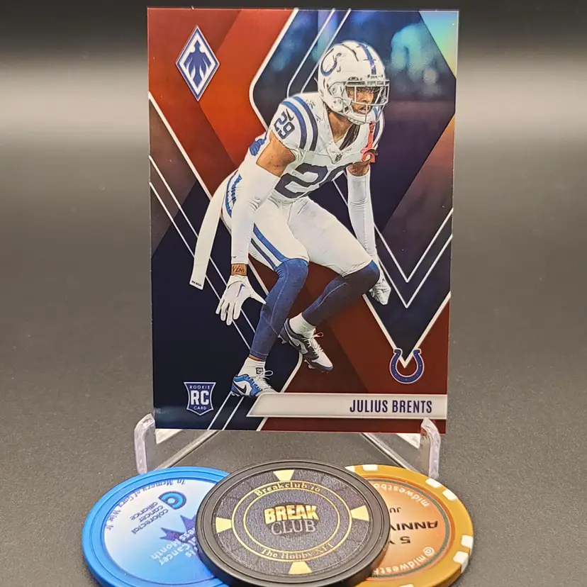 Julius Brents Rookie 2023 Panini Phoenix Football Red Parallel Numbered 161/250 Card #162 - Indianapolis Colts