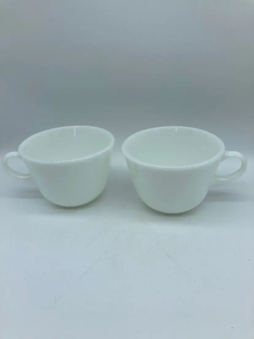 Milk Glass Fire King cups mugs