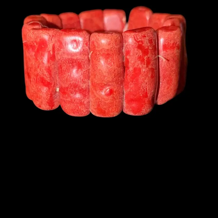sponge coral stretch bead bracelet
