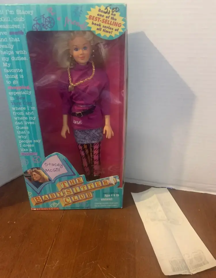 Vintage 1998 Scholastic The Babysitters Club Stacey McGill Doll Kenner NIB ￼ Y2K