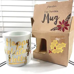 Paperchase Fine Porcelain Mug Happy Holidays Hotty Coffee Wife Girlfriend Hottie