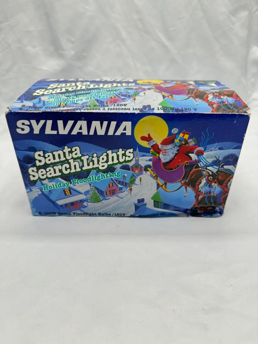 VTG Sylvania Santa Search Light Green NIB