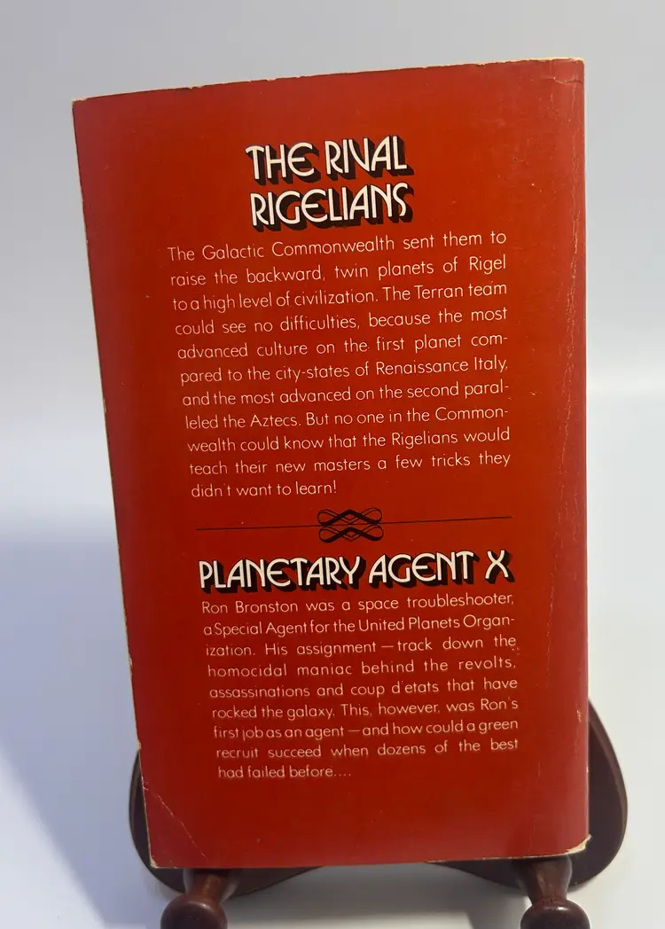 Vintage 'The Rival Rigelians & Planetary Agent X' By Mack Reynolds Paperback Book 1967