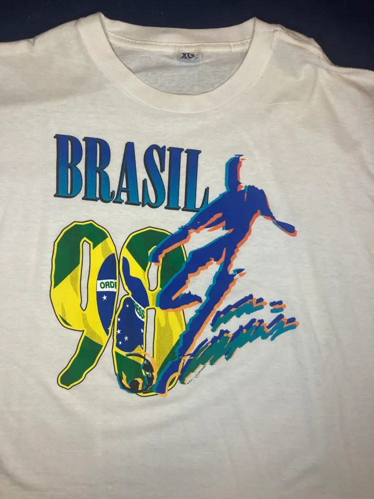 1998 World Cup: Vintage Brazil  98  T-Shirt Graphic Tee XL