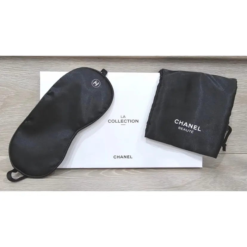 Chanel GWP Black Silk Eye mask