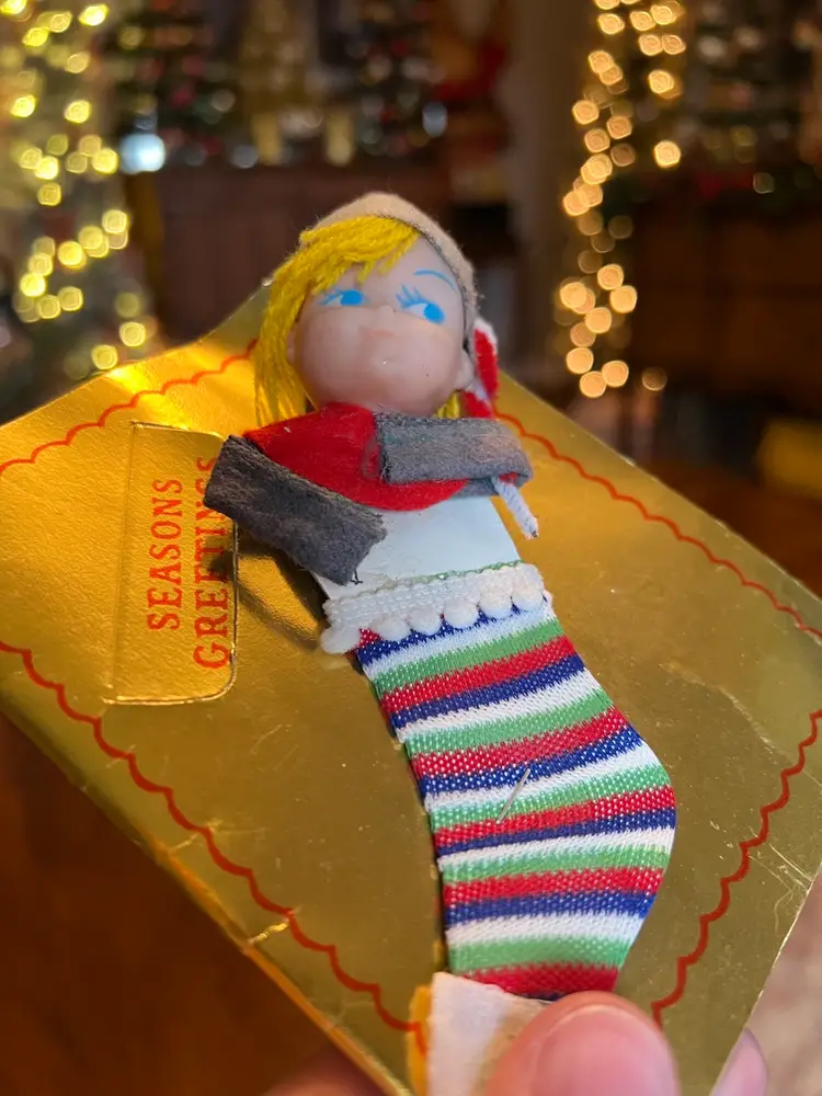 Vintage Pixie Christmas Card Never Used