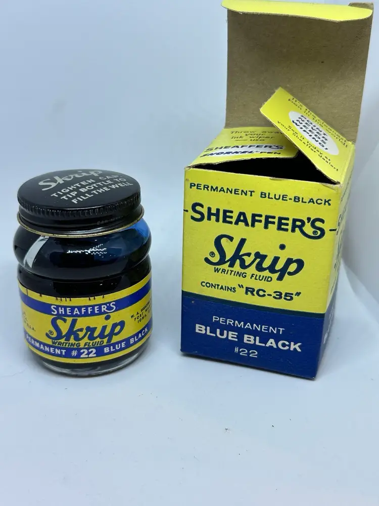 #24 Vintage Sheaffer's Skrip Blue-Black Writing Fluid