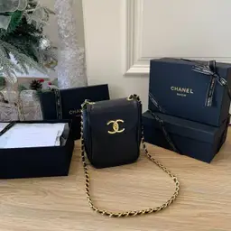 Chanel Beaute black flap crossbody bag
