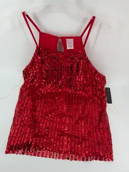 NO BOUNDARIES Red Sequin High NK Cami Women’s XXXL / 3X G (21) Brand New