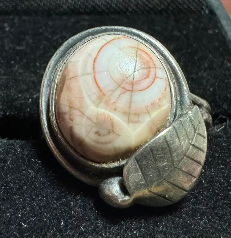 Sterling Thomsonite ? Ring Sz 6