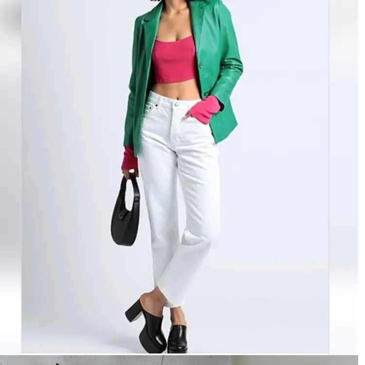 TOPSHOP Dad White Jeans Size 8, New