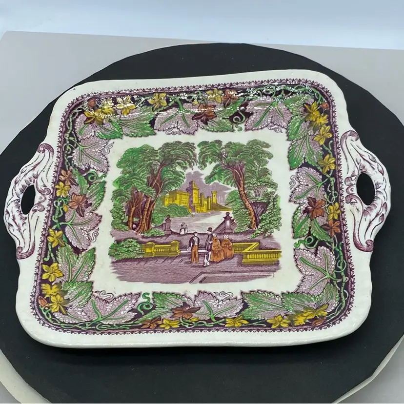#1522 Masons England Antique Platter Serving Dish Vista Pattern