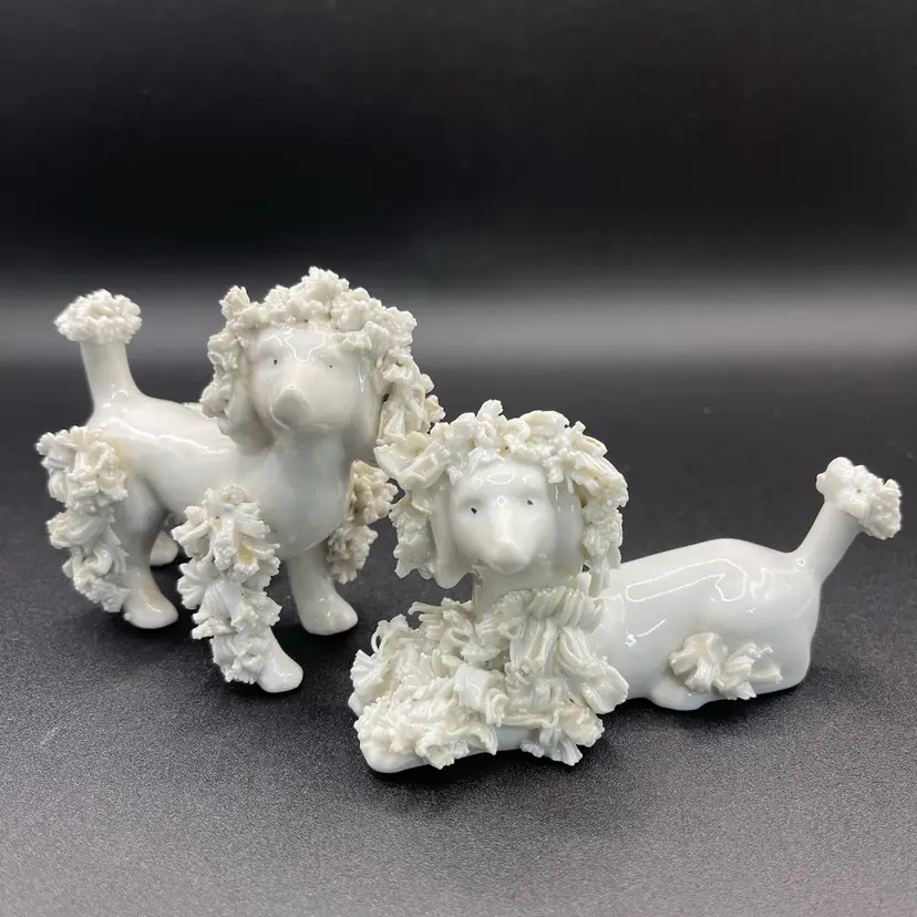 Vintage, Kitsch, Pair Of Spaghetti Poodles