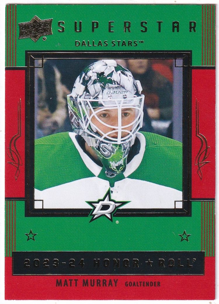 2023-24 Upper Deck Honor Roll Red Rainbow #HR47 Matt Murray Dallas Stars Hockey Card