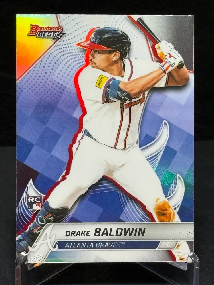 Drake Baldwin 2025 Bowman’s Best #60 RC Refractor Atlanta Braves Rookie Card