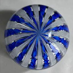 Murano Circus Tent Garza Filigrana Glass Paperweight
