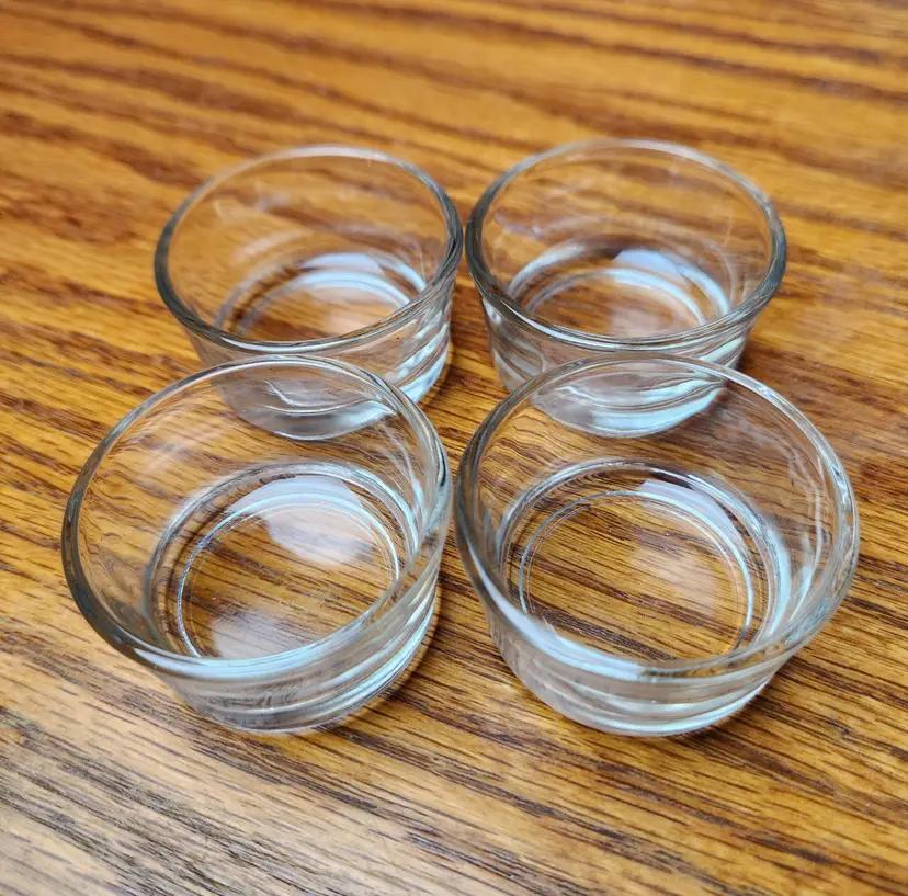 Clear Glass Tealights or Salt Cellars