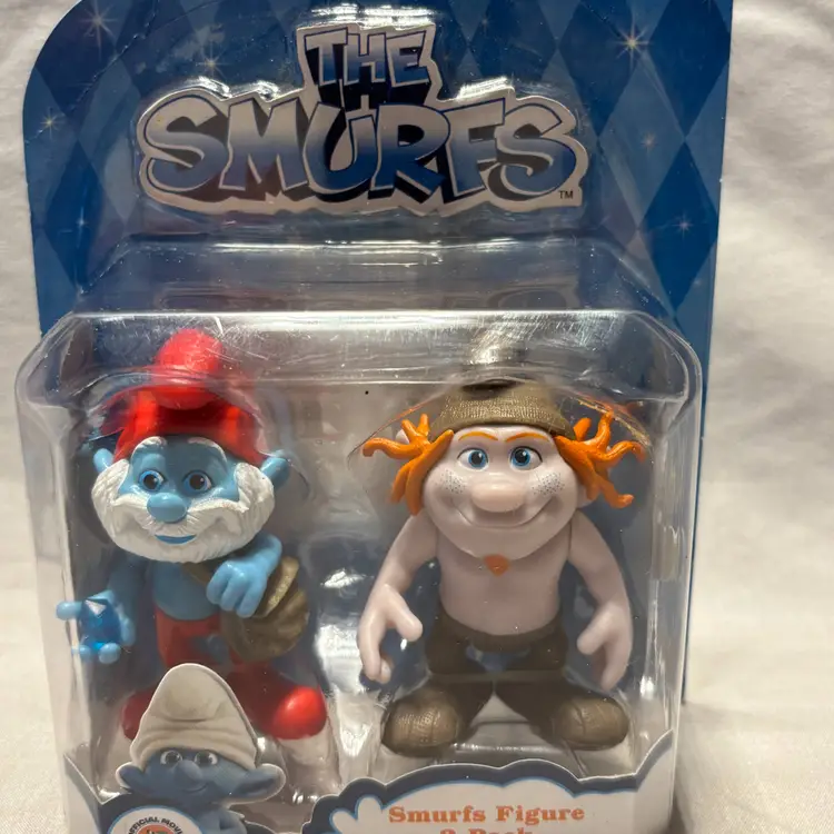 Lot of 2 Packs of The Smurfs Movie Clumsy & Smurfette / Papa Smurf & Hackus NIB
