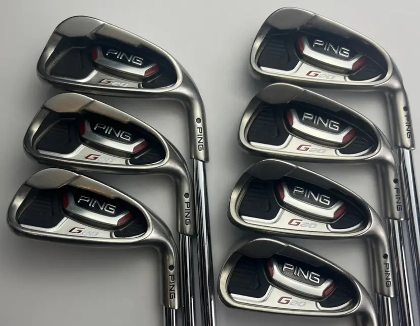 Ping G20 Black Dot Irons 4-PW - KBS Tour Extra Stiff - Very Good