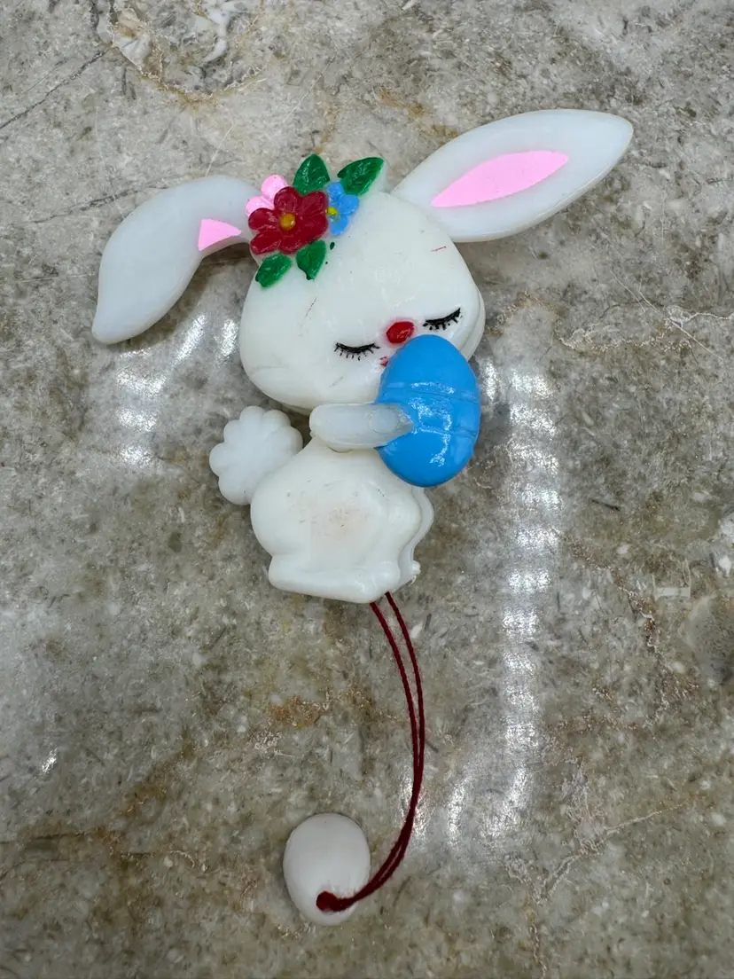 Vintage Articulated Easter Bunny Brooch