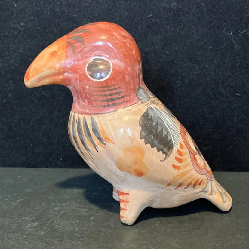 Tonala Folk Art Hand Painted 5” Bird Figurine