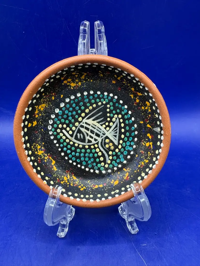 Aboriginal Fish Design Trinket Dish Australia