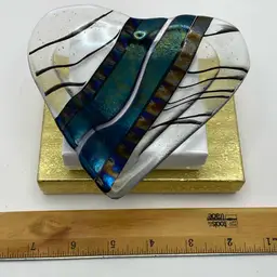 Fused Glass Heart Dish