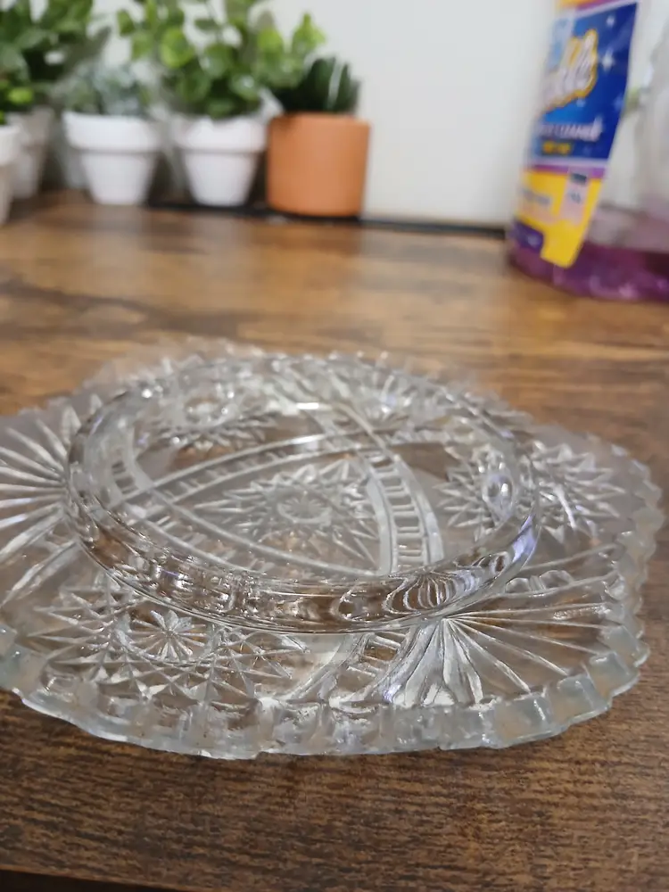 Vintage Starburst Glass candle Holder
