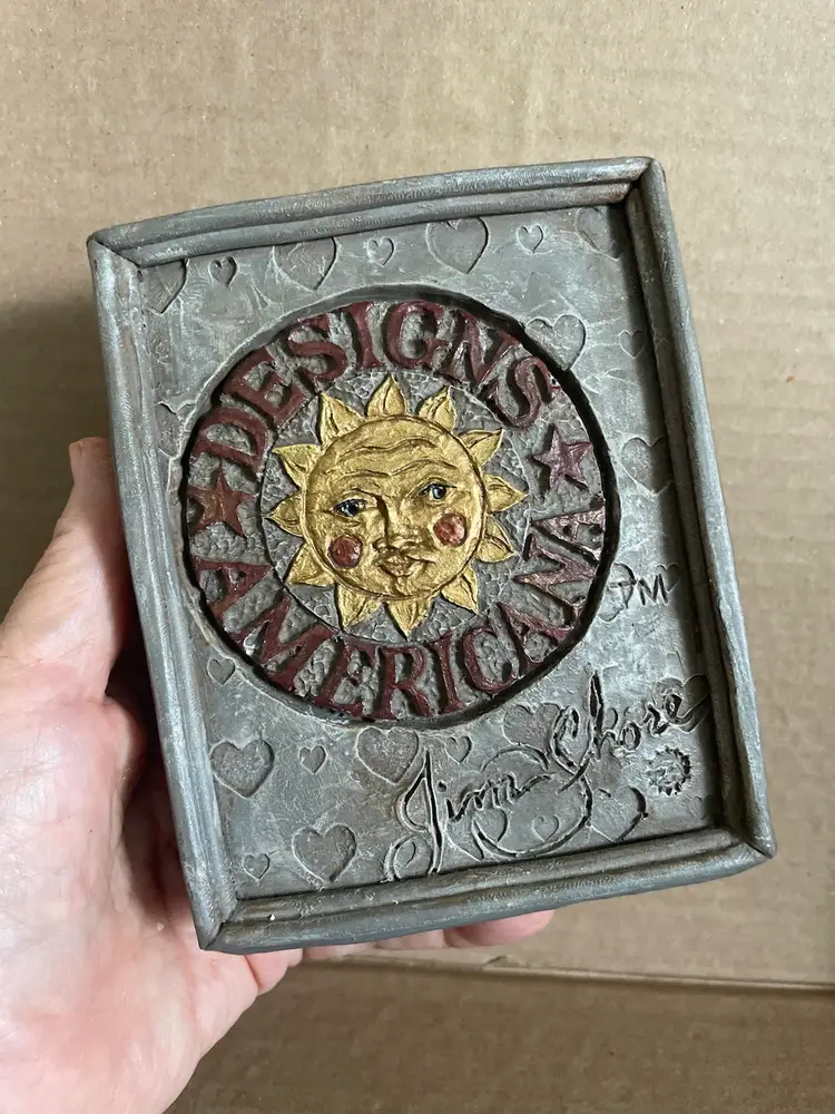 Jim Shore Shelf Plaque Hearts And Sun Americana Design SIGNED