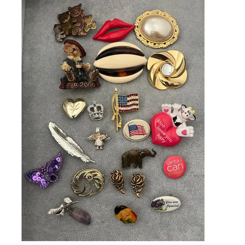 Lot Of 22 Pins/Brooches