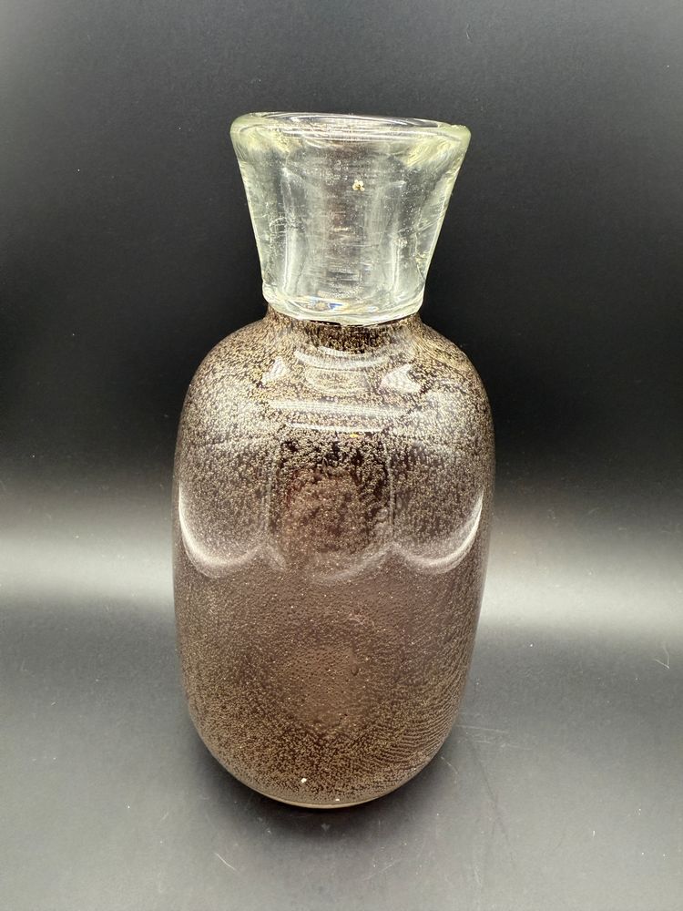 Art Glass Vase with Mini Bubbles HEAVY