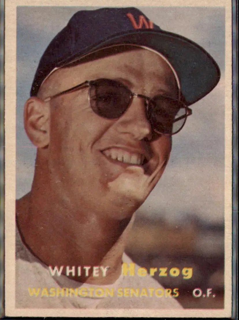 1957 Topps #29 Whitey Herzog - ( pk1 ) - Washington Senators