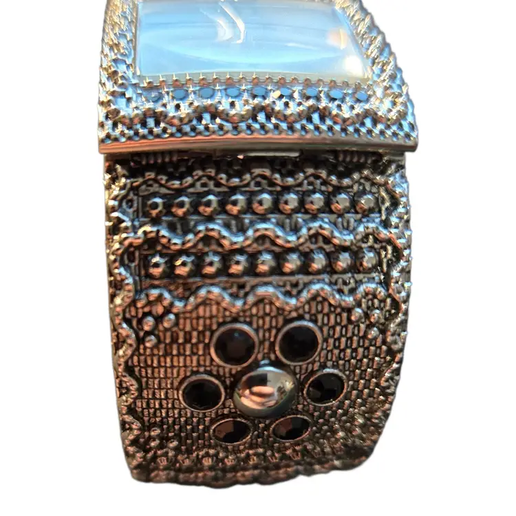 Vivian Ladies Silver Tone Cuff Bracelet Watch