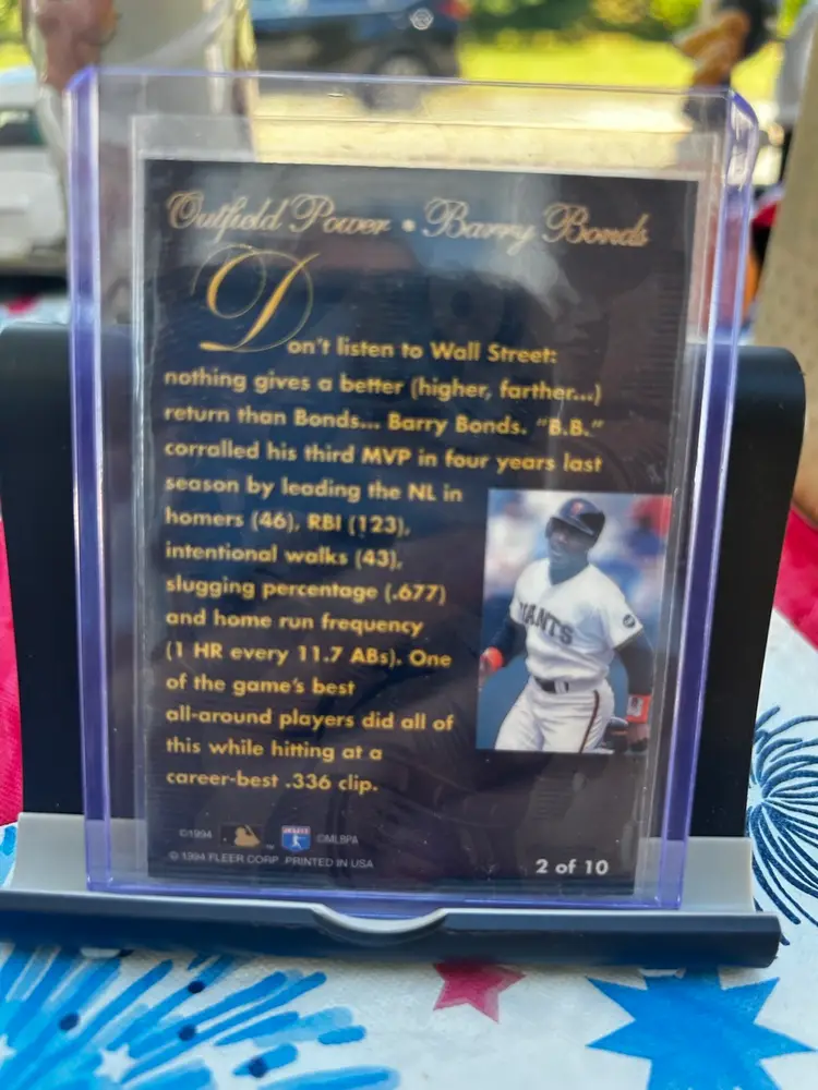 1994 Flair Outfield Power Barry Bonds #2