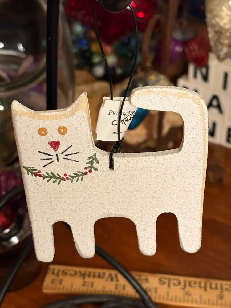 White Cat Ornament