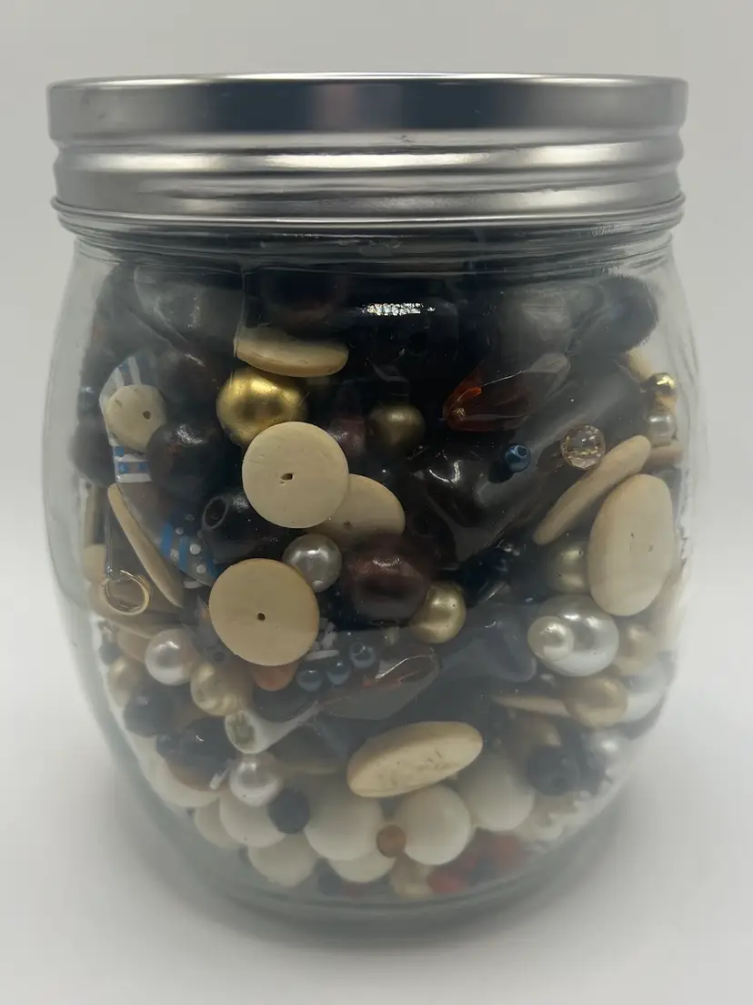Jar Of Vintage Beads