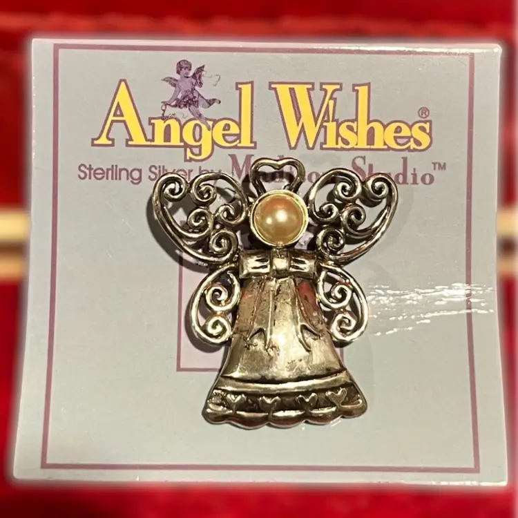Vintage Sterling Silver Angel Brooch/pendant