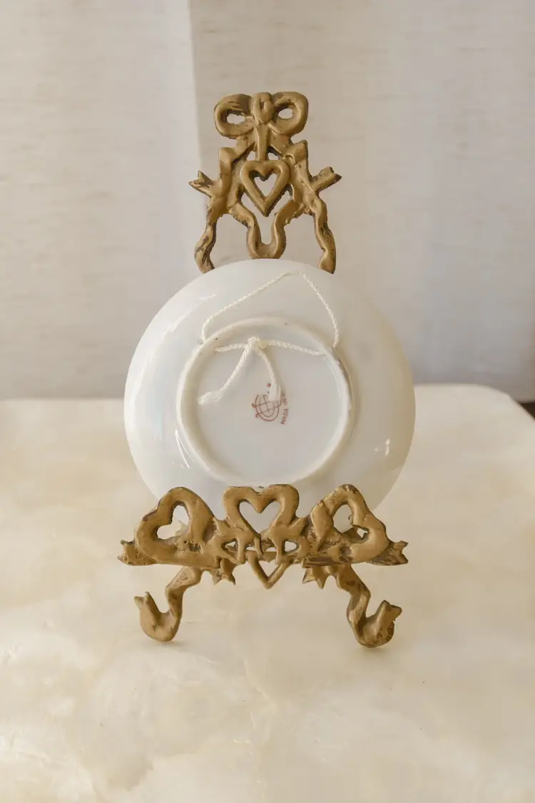 Vintage Ucagco Occupied Japan Hand Painted Plate Beautiful Roses Floral Dish