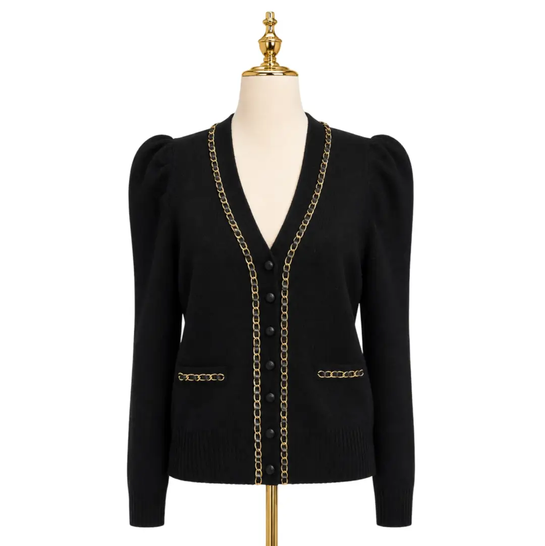 Generation Love Black Cardigan Sz L