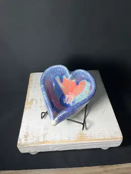 Studio Pottery Heart Shaped Bowl