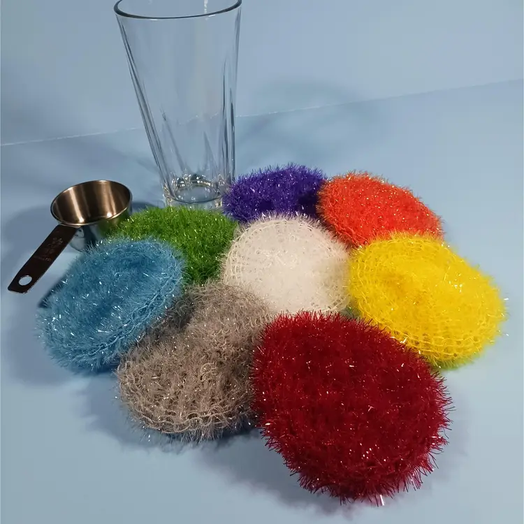 50 pieces, Knitted Premium Polyester Dish Scrubby - Durable Wholesale lot
