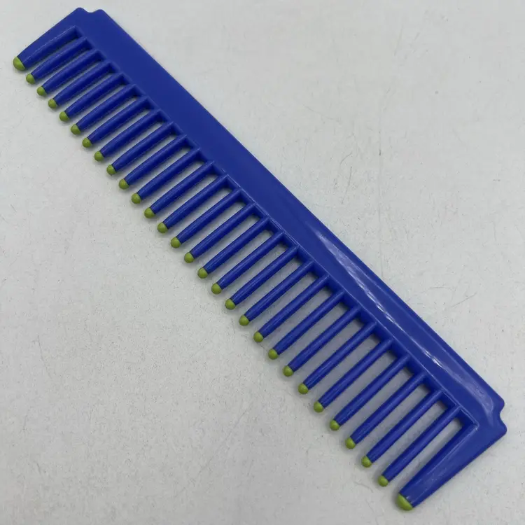 Vintage Color Dipped Detangling Pocket Comb 6.5" Purple Green 80s 90s