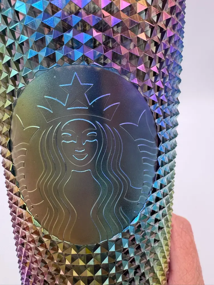 STARBUCKS Rainbow Oil Slick Studded Tumbler Limited Edition Fall 2023 24 Oz