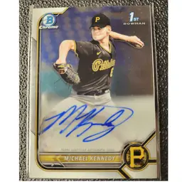 2022 Bowman Chrome Draft Michael Kennedy Auto Pirates